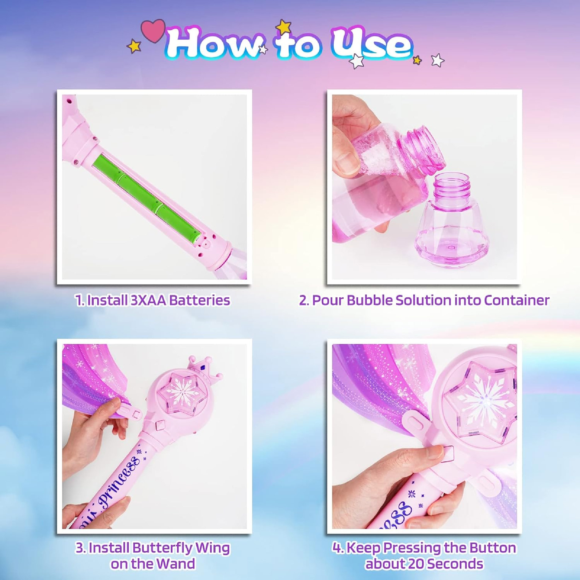 Miniatura 2 de Juguete Varita Mágica Princesa Burbujero